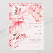 フラウエレガントレスビッグ桜フローラ結婚ズ 招待状 (正面/裏面)