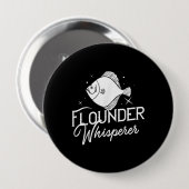 フラウンダーフィッシュギフト魚釣り農家 缶バッジ (正面&裏面)