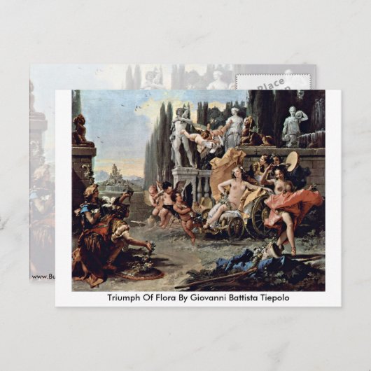 フラオラの勝利 by ジョバンニ・バッティスタ・ティエポロ ポストカード (正面/裏面)