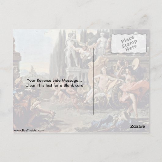 フラオラの勝利 by ジョバンニ・バッティスタ・ティエポロ ポストカード (裏面)
