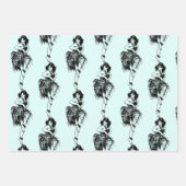 フラオリジナルウォーターカラーミランダB&W ラッピングペーパーシート (正面2)