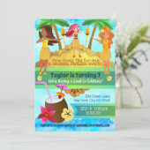 フラオンオーバールア誕生日招待状 招待状 (スタンド正面)