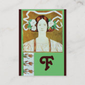 フラオーラ/白いバラのレディ モノグラム 名刺 (裏面)