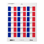 フラカスタムンス国旗が付いたラベル ラベル (フルシート)