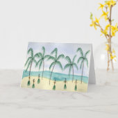 フラカードのビーチ カード (黄色い花)