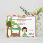 フラガールアットティキハットバースデー招待状 招待状 (スタンド正面)