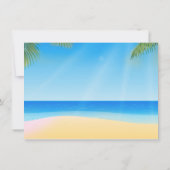 フラガールズビーチティキ誕生日パーティーの招待 招待状 (裏面)