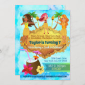 フラガールズ誕生日招待状 招待状 (正面/裏面)