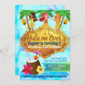 フラガールズ誕生日招待状 招待状 (正面/裏面)