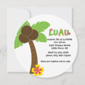 フラガールズ ティキハット ラウンド ルアウ 誕生日招待状 招待状 (裏面)