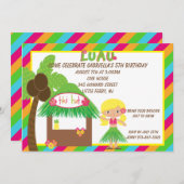 フラガールティキハットブライト誕生日招待状 招待状 (正面/裏面)