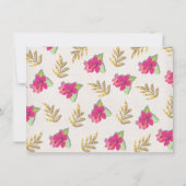 フラガールトロピカル誕生日フォト招待状 招待状 (裏面)