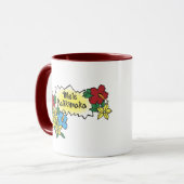 フラガールメルカリキマカハワイアンクリスマス漫画 マグカップ (正面左)