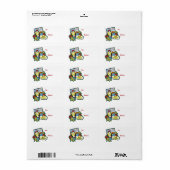 フラガールメレカリキマカハワイアンクリスマス漫画 ラベル (フルシート)