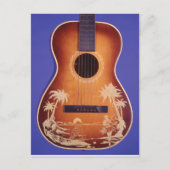 フラガール遊ズウクレレかわいらしギターアート ポストカード (正面)