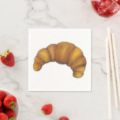 フラキーブッテリークロワッサンフランスのペストリーグルメ スタンダードカクテルナプキン (インサイチュ)