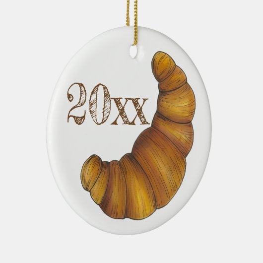 フラキーブッテリークロワッサンフランスのペストリーグルメ セラミックオーナメント (右)