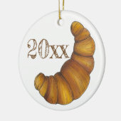 フラキーブッテリークロワッサンフランスのペストリーグルメ セラミックオーナメント (左)