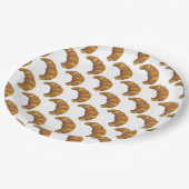 フラキーブッテリークロワッサンフランスのペストリーグルメ ペーパープレート (アングル)