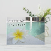 フラギパニ & プール 誕生日スパデー 招待状 (スタンド正面)
