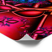 フラクカラフルタルらせん状 ポスター (角)