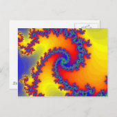 フラクカラフルタルらせん状: ポストカード (正面/裏面)