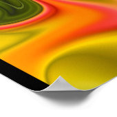 フラクカラフルタル抽象芸術 ポスター (角)