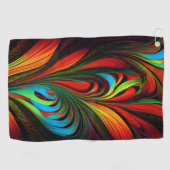 フラクカラフルタル花 ゴルフタオル (横)