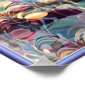 フラクカラフルトルの境界パターン ポスター (角)