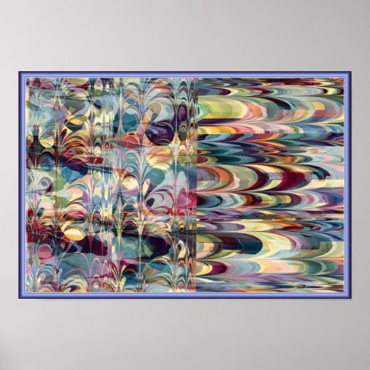 フラクカラフルトルの境界パターン ポスター (正面)