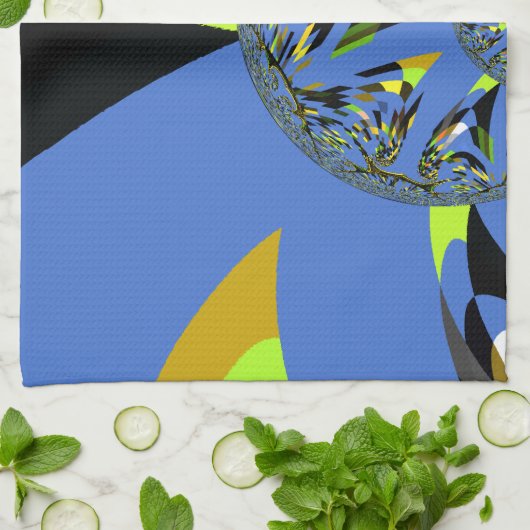 フラククールタルスフィア付きアーチアートデザイン キッチンタオル (折り畳み)