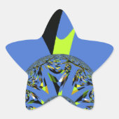 フラククールタルスフィア付きアーチアートデザイン 星シール (正面)