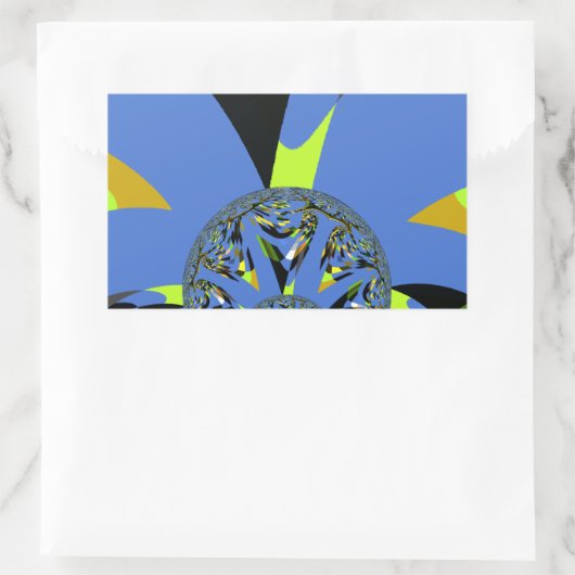 フラククールタルスフィア付きアーチアートデザイン 長方形シール (バッグ)