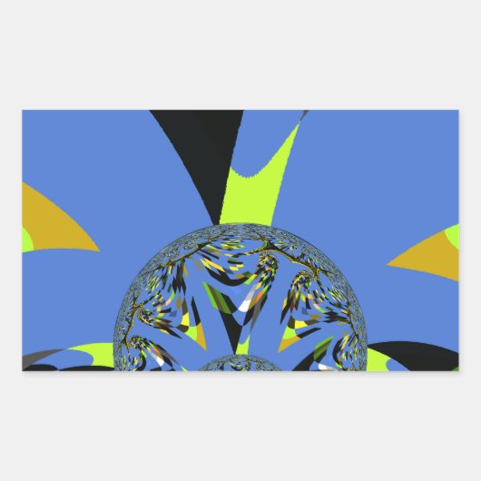 フラククールタルスフィア付きアーチアートデザイン 長方形シール (正面)