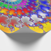 フラクサイケデリックタルらせん状 ラッピングペーパー (角)