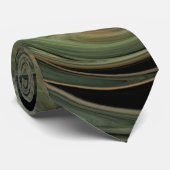 フラクサイケデリックタルライト渦ブラックグレーイエロー ネクタイ (ロール)