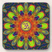 フラクサイケデリックタル万華鏡のように千変万化するパターンオブジェクトモデル6セット コースター (正面)