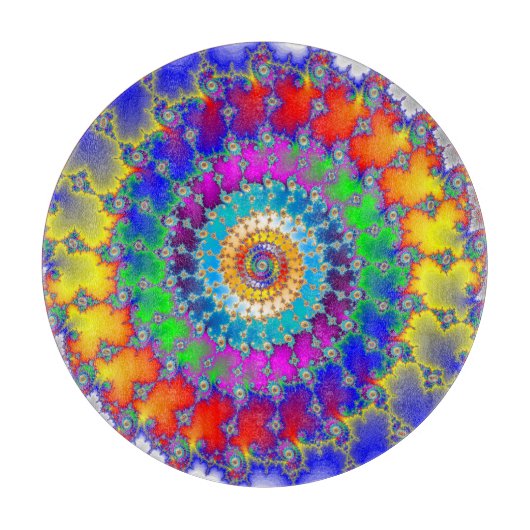 フラクサイケデリックタル カッティングボード (正面)