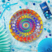 フラクサイケデリックタル ペーパープレート (パーティー)