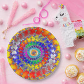 フラクサイケデリックタル ペーパープレート (パーティー)