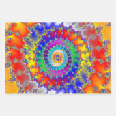 フラクサイケデリックタル ラッピングペーパーシート (正面2)