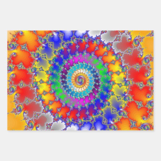 フラクサイケデリックタル ラッピングペーパーシート (正面)