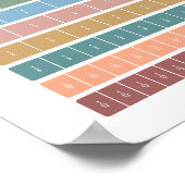 フラクションバーレインボーミニマリスト教育アート ポスター (角)