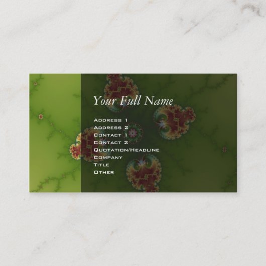 フラクタバグのピクニック – Fractal Art 名刺 (正面)