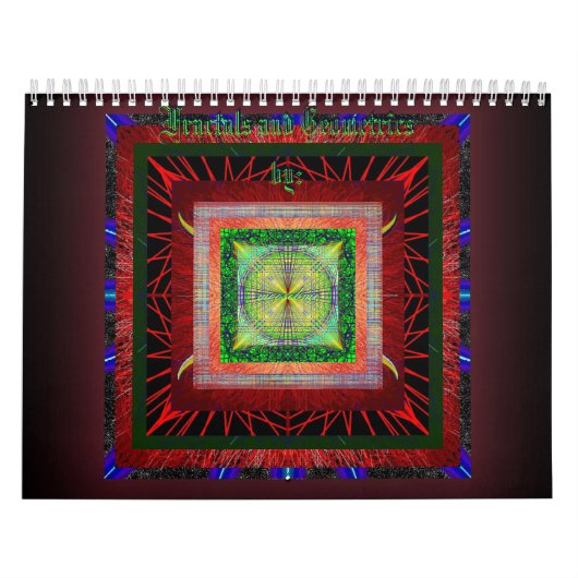 フラクタルおよびGeometricsのカスタムによって印刷されるカレンダー カレンダー (カバー)