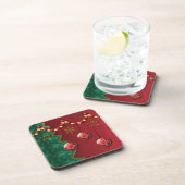 フラクタルお祝いクリスマスコルクコースター コースター (右側)