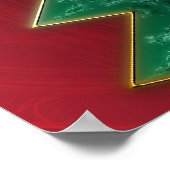 フラクタルお祝いクリスマスプリント ポスター (角)