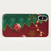 フラクタルお祝いクリスマスiPhoneケースメイト Case-Mate iPhoneケース (裏面(横))