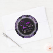 フラクタルくもの巣ビジネスサンキューステッカー ラウンドシール (封筒)