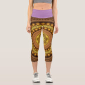 フラクタルとパープル カプリレギンス (正面)